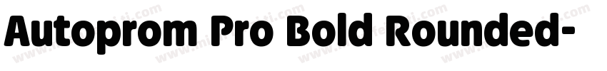 Autoprom Pro Bold Rounded字体转换